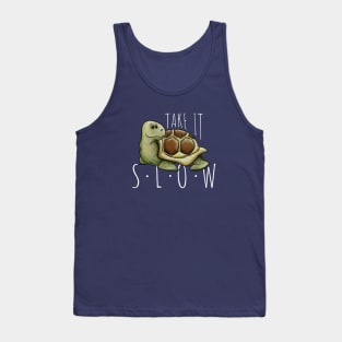 Take It Slow Relaxed Tortoise Casual Chill Out Turtle Tank Top